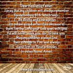 31 Days of Praying for Your Children at www.favoredmom.com